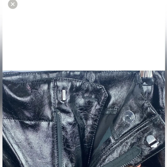 Free People Star Crossed Lovers Straight Vegan Black Pants Size 2 NWOT - Picture 13 of 15
